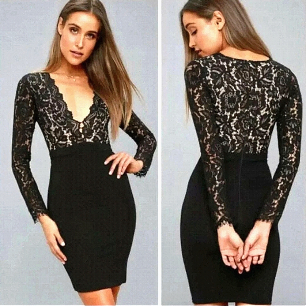 Lulu's black lace dress